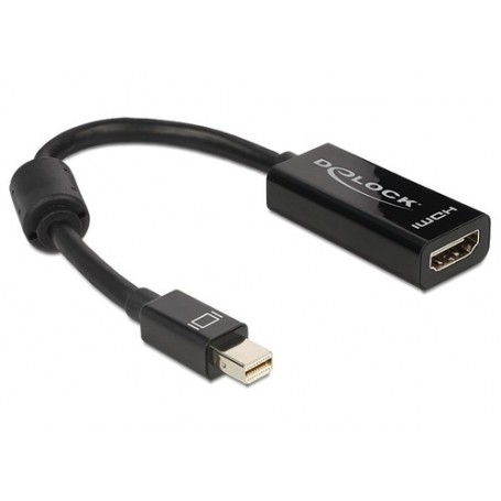 DeLOCK Adapter mini Displayport / HDMI 0,18 m mini Displayport 20-pin M HDMI 19-pin FM Nero (65099)