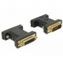 DeLOCK 63313 adattatore per inversione del genere dei cavi 1 x DVI 24+1 1 x DVI 24+5 Nero (63313)