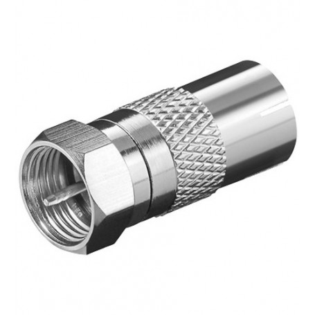 Goobay 67317 cavo di collegamento F M  Coaxial FM Acciaio inossidabile (67317)