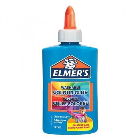 Elmer's Colla Liquida Colore BLU OPACO, Flacone da 147 ml, Ideale per lo slime (2109500)