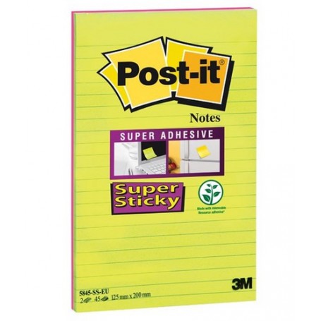 Post-It Super Sticky pouch autoadesiva Rettangolo Multicolore 45 fogli (10169)