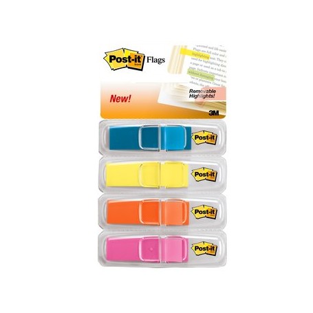 Post-It Highlighting Flags, Bright Colors, 1/2 in Wide, 35/Disp, 4 Disp/Pack bandiera autoadesiva 35 fogli (60248)