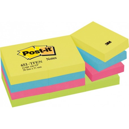 Post-It 653-TFEN pouch autoadesiva Rettangolo Multicolore 100 fogli (67565)