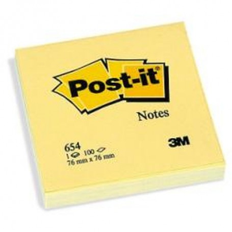 Post-It 654 pouch autoadesiva Quadrato Giallo 100 fogli (23799)