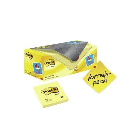 3M 654Y-20 pouch autoadesiva Quadrato Giallo 100 fogli (81563)