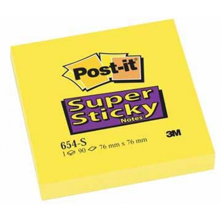 Post-It 654-S pouch autoadesiva Quadrato Giallo 90 fogli (82467)
