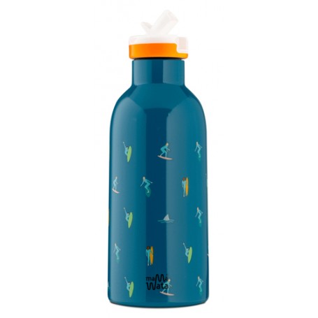 Mama Wata 728A borraccia Uso quotidiano, Sport 470 ml Metallo, Plastica Blu (730S)
