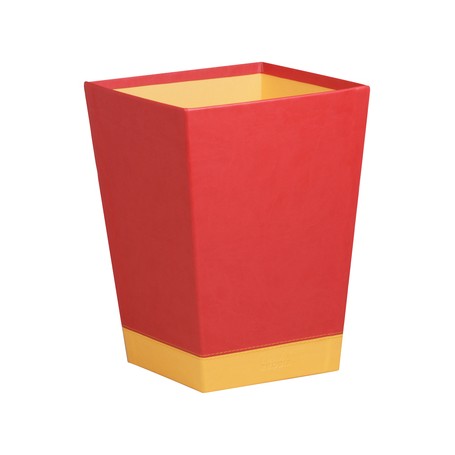 Rhodia 318923C cestino per rifiuti Rettangolare Finta pelle Rosso, Giallo (318923C)