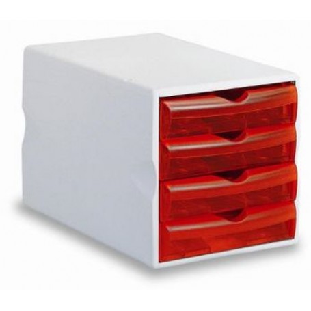 Fellowes 24050TR scatola per la conservazione di documenti Plastica Rosso, Bianco (24050TR)