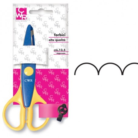 CWR FORBICI ONDA PICCOLA CM.13 5 Forbici per attività manuali Taglio dritto Blu, Giallo (777/T4)