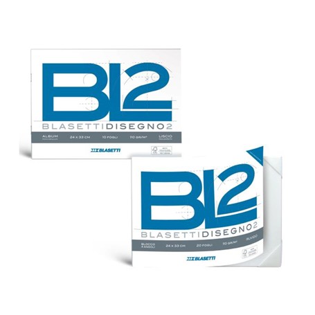 Blasetti BL2 carta da disegno Aspro 20 fogli (6166)