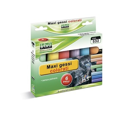 Lebez 532 gesso per lavagna Multicolore 6 pz (532)