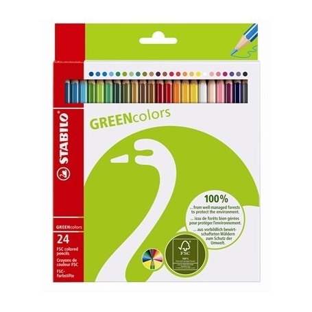 STABILO GREENcolors Farbstifte pastello colorato Multicolore 24 pz (6019/2-24)