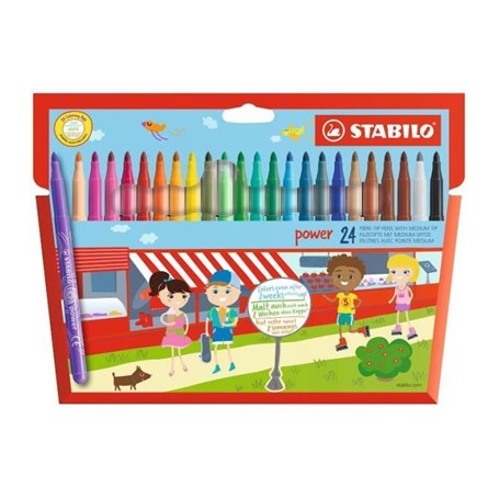STABILO Power marcatore Medio Multicolore 24 pz (280/24-01)
