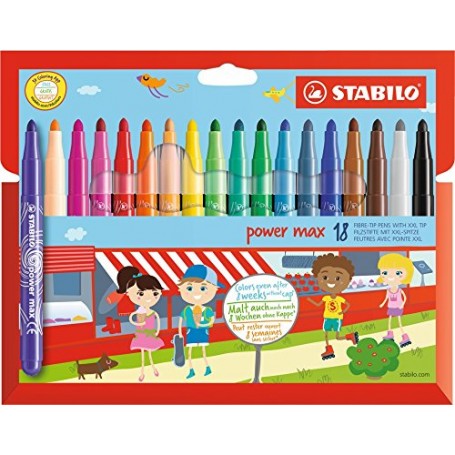STABILO power max marcatore Vivido Multicolore 18 pz (980/18-01)