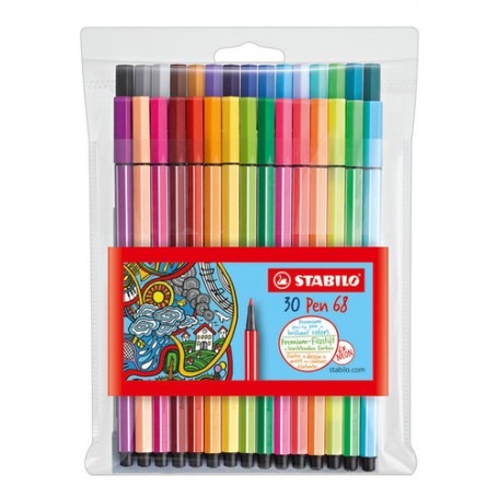 STABILO Pen 68 marcatore Medio Multicolore 30 pz (6830-1)