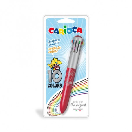 Carioca 41501 penna a sfera Nero, Blu, Verde, Arancione, Rosa, Rosso, Viola, Giallo Penna a sfera multifunzione 1 pz (41501)