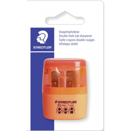 Staedtler Temperamatite a 2 Fori con Contenitore (51260F4-BK)