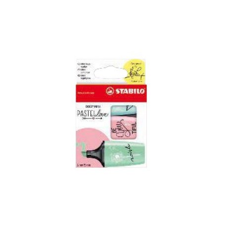 STABILO 07/03-57 evidenziatore 3 pz Punta smussata Verde, Rosa, Turchese (07/03-57)
