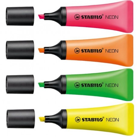 STABILO 72/10-1 evidenziatore 10 pz Punta smussata Verde, Arancione, Rosa, Giallo (72/10-1)