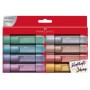 Faber-Castell TL 46 evidenziatore 8 pz Punta smussata Blu, Marrone, Grigio, Rosa, Turchese, Viola (154689)