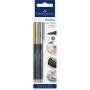 Faber-Castell 160796 evidenziatore 2 pz Punta del pennello Oro, Metallico (160796)