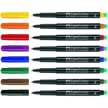 Faber-Castell 152504 marcatore permanente Nero, Blu, Oro, Rosso 4 pz (152504)