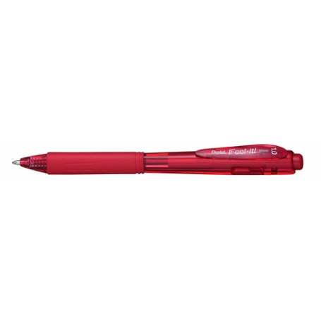 Pentel Feel-it! WOW! Rosso Penna a sfera retrattile a clip 12 pz (BX440-BI)