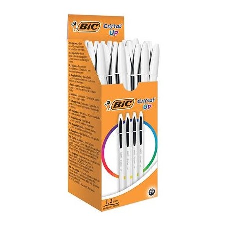 BIC Cristal Up Nero Penna a sfera Medio 20 pz (949880)