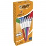 BIC 4 Colours Shine Nero, Blu, Verde, Rosso Penna a sfera retrattile a clip Medio 12 pz (964775)