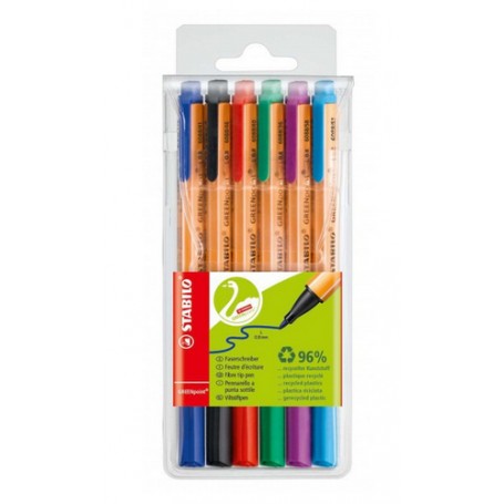 STABILO GREENpoint penna tecnica Nero, Blu, Verde, Lillà, Rosso, Turchese 6 pz (6088/6)