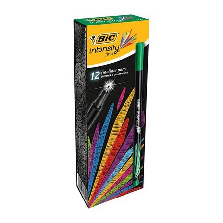 BIC fineliner Intensity marcatore Fine Verde 12 pz (942068)