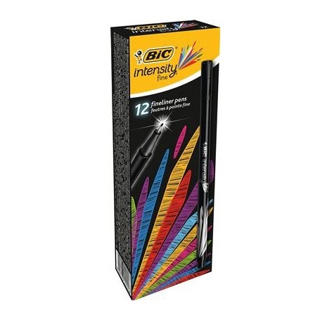 BIC fineliner Intensity marcatore Fine Nero 12 pz (942069)