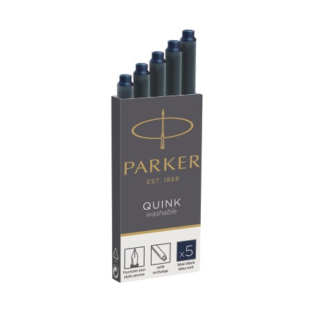 Parker 1950385 ricaricatore di penna Nero, Blu 5 pz (1950385)