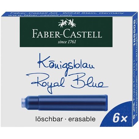 Faber-Castell 185506 ricaricatore di penna Blu 6 pz (185506)