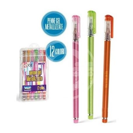 Lebez Blister 12 Penne Gel Metallizzate (61133)