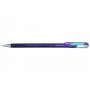 Pentel Hybrid Dual Metallic Penna in gel con cappuccio Fine Blu, Metallico, Viola 1 pz (K110-DVX)