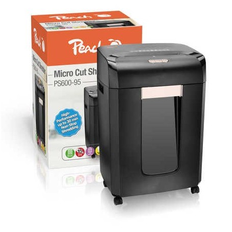 Peach PS600-95 distruggi documenti Taglio a frammenti 65 dB Nero (510870)