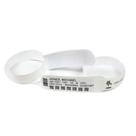 Zebra ZIPRD3015155 cinturino da polso Bianco Braccialetti da ospedale (ZIPRD3015155)