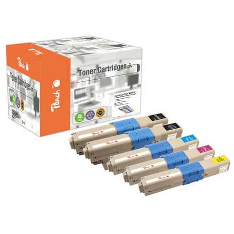 Peach PT615 cartuccia toner 5 pz Nero, Ciano, Magenta, Giallo (111911)