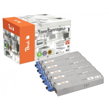 Peach PT1083 cartuccia toner 5 pz Compatibile Nero, Ciano, Magenta, Giallo (112306)