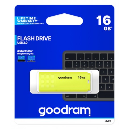 Goodram UME2 unità flash USB 16 GB USB tipo A 2.0 Giallo (UME2-0160Y0R11)