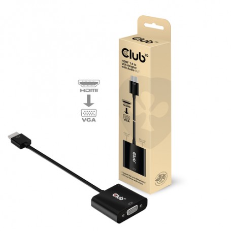 CLUB3D CAC-1302 cavo e adattatore video 0,5 m HDMI tipo A (Standard) VGA (D-Sub) Nero (CAC-1302)