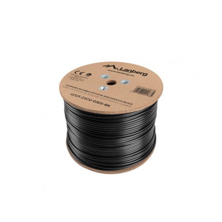Lanberg LCU5-21CU-0305-BK cavo di rete Nero 305 m Cat5e U/UTP (UTP) (LCU5-21CU-0305-BK)