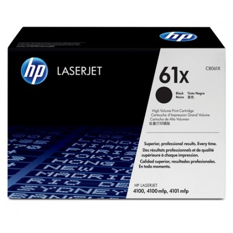 HP 61X High Yield Black Original LaserJet Toner Cartridge with Smart Printing Technology cartuccia toner 1 pz Originale (C8061X)