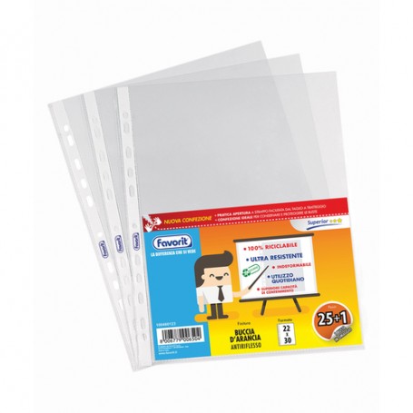 Favorit 400083624 foglio di protezione 220 x 300 mm Polipropilene (PP) 26 pz (400083624)