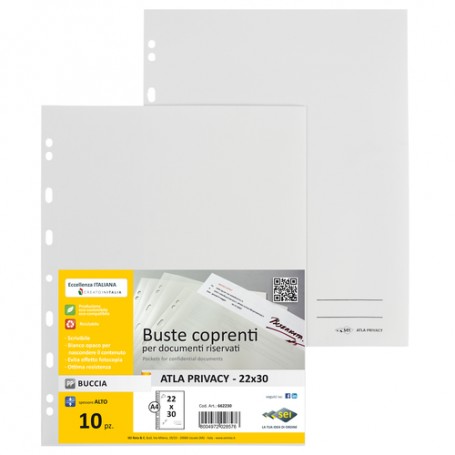 SEI Rota Atla Privacy cartellina e accessori A4 Traslucido 10 pz (662230)