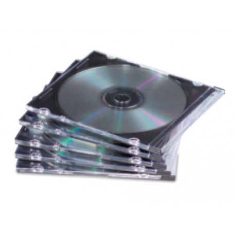 Fellowes 9833801 custodia CD/DVD Custodia Jewel 1 dischi Nero, Trasparente (9833801)