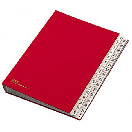 Fraschini Numerical Folder Finta pelle Rosso 240 x 340 mm (643-DR)