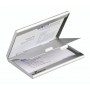 Durable BUSINESS CARD BOX duo portabiglietti da visita Alluminio Argento (2433-23)